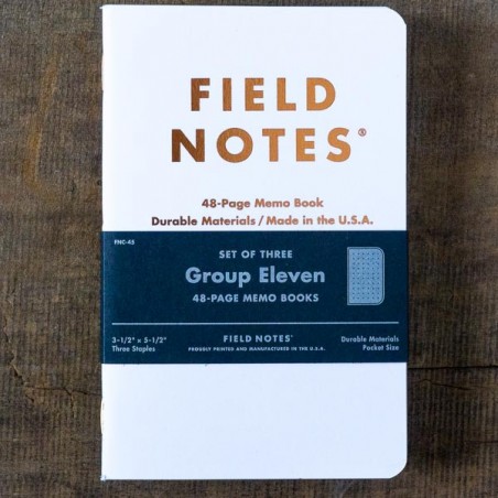 Pack 3 carnets FIELD NOTES Group Eleven - Made in USA