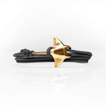 Bracelet Raie Manta cordon Noir  CAPE CLASP - made in USA