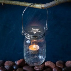 Mason Jar Ball star candle holder