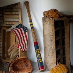 BASEBALL Bat American as Baseball Made in USA