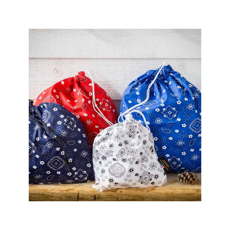 4 pack bandana drawstring bags made in USA