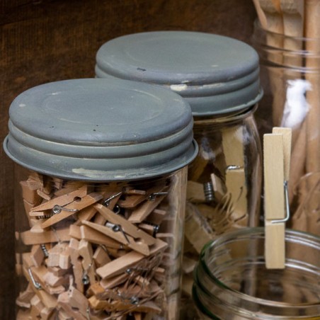 Zinc Vintage Reproduction Mason Jar Lids WIDE