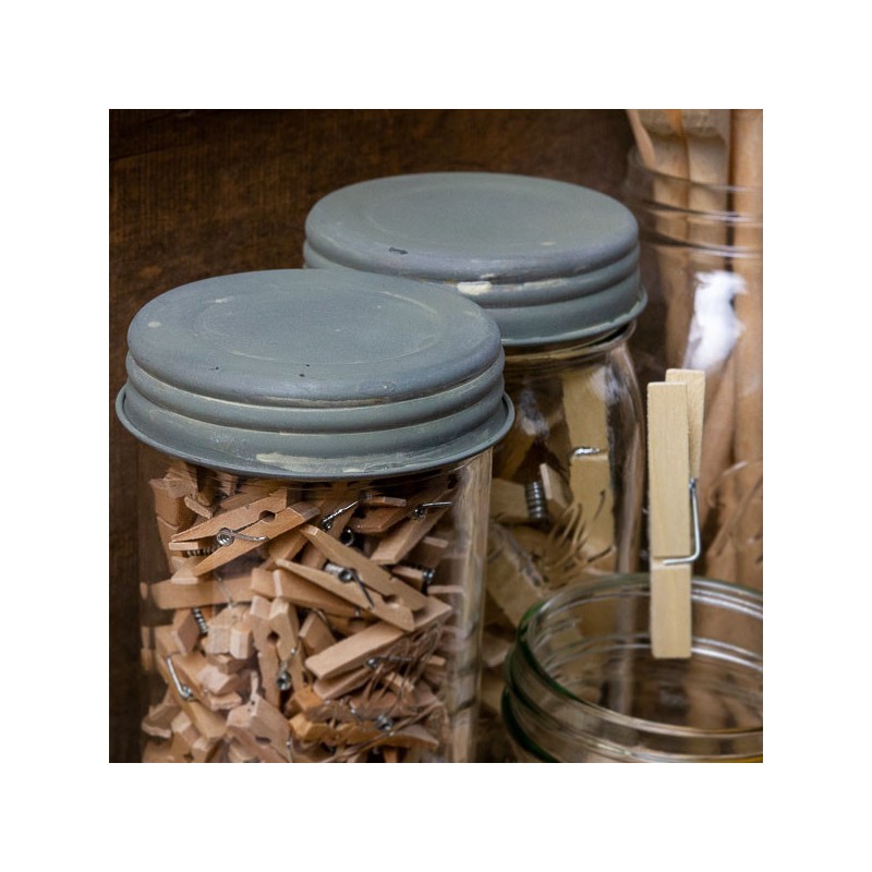 Zinc Vintage Reproduction Mason Jar Lids WIDE