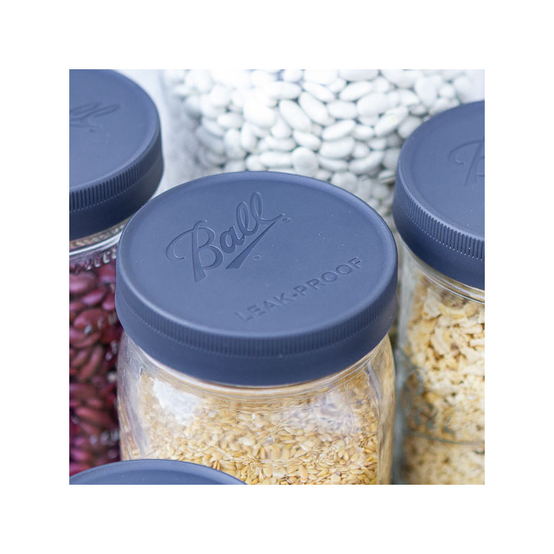 Leakproof storage lids for Wide Mason Jars Ball
