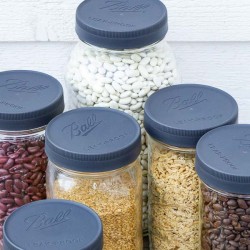 Mason Jar Leak-Proof storage Lids charcoal grey