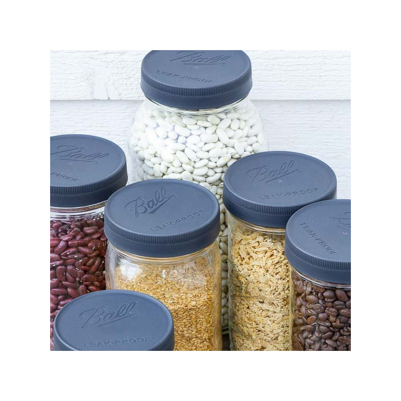 Leakproof storage lids for Wide Mason Jars Ball