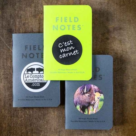 Pack 3 carnets FIELD NOTES Vignette - Made in USA