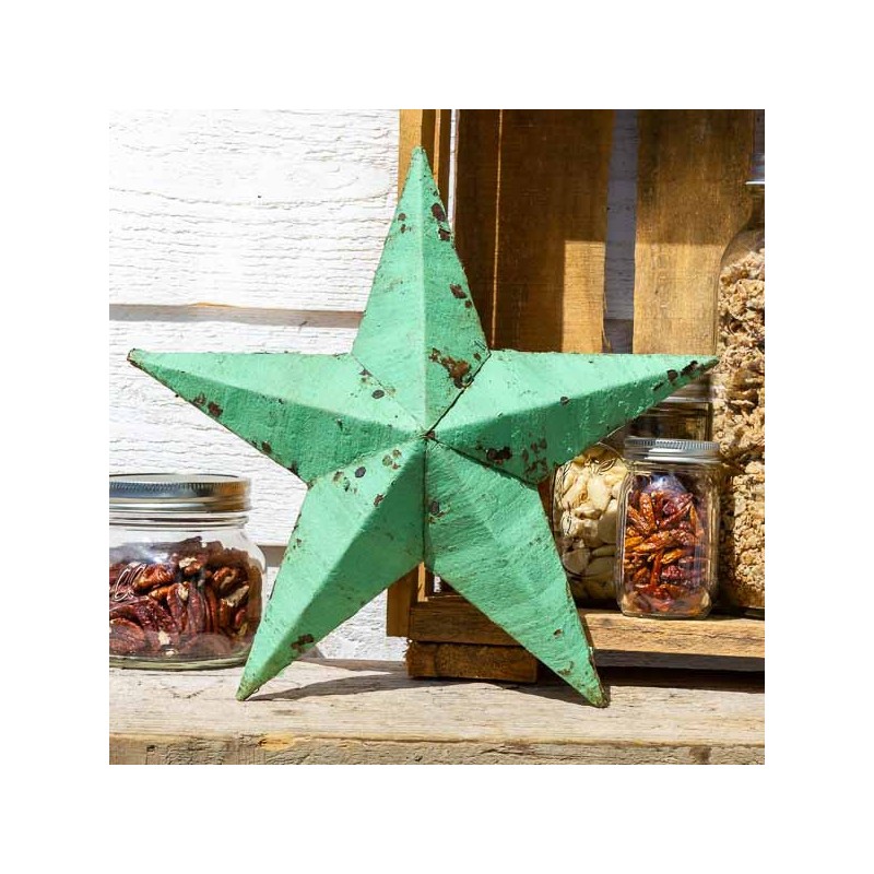 AMISH TIN BARN STAR light green made in USA