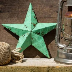 AMISH TIN BARN STAR light green made in USA