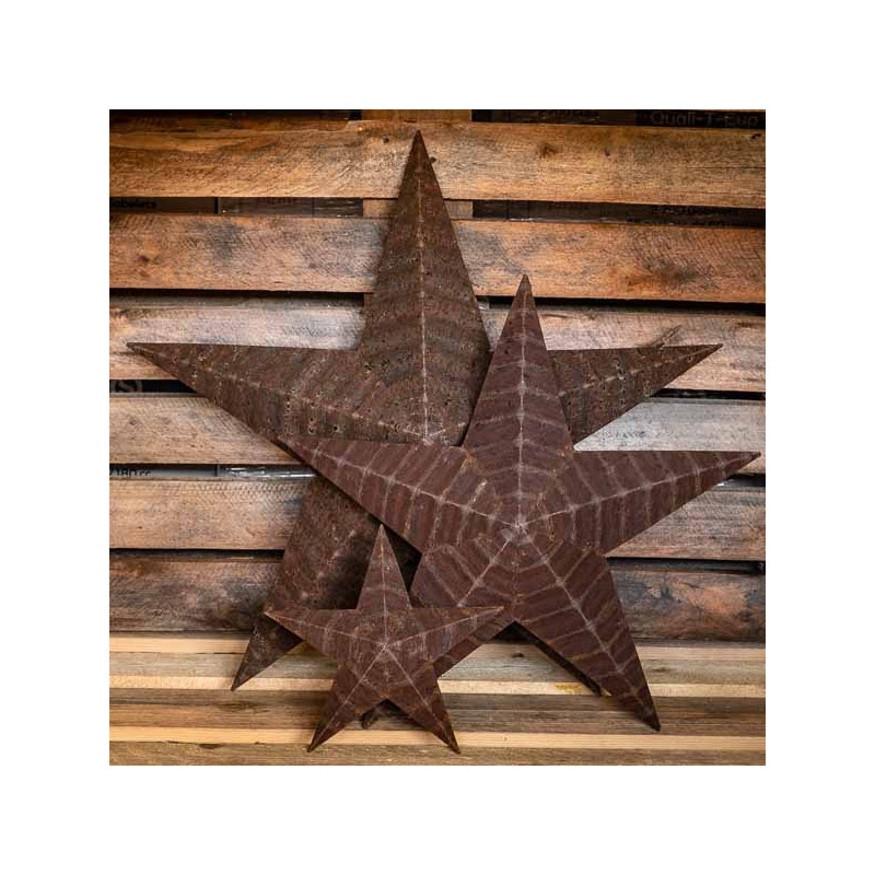 AMISH TIN BARN STAR rusty made in USA⎟