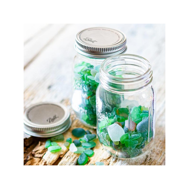 4oz Handled Jar w/White Sifter Caps ⎟ MASON JAR ⎟ le comptoir americain