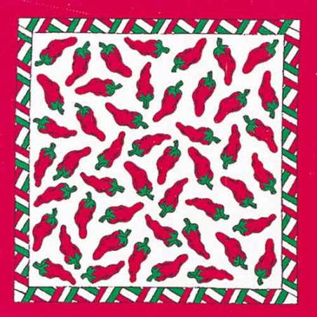 Bandana coton Red Peppers - made in USA