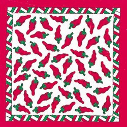 Bandana coton Red Peppers - made in USA