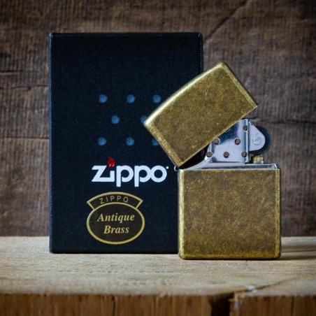Briquet ZIPPO® laiton patiné - Made in USA