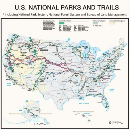 Bandana Plan US National Parc & Trails  made in USA