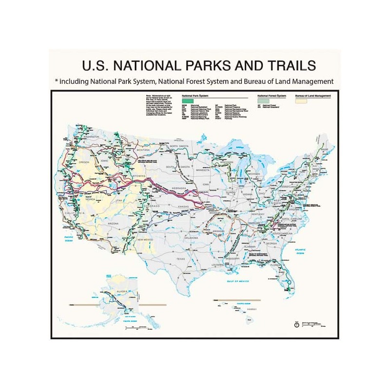 Bandana Plan US National Parc & Trails  made in USA