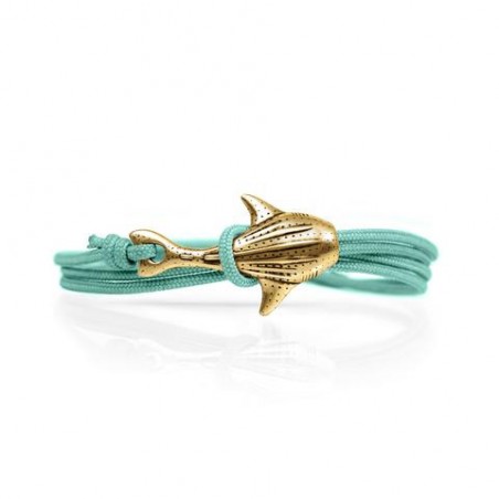 Bracelet Requin Baleine cordon Turquoise  CAPE CLASP - made in USA