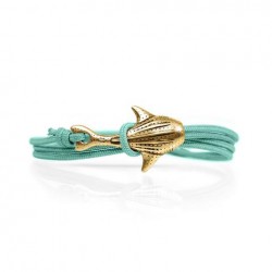 Bracelet Requin Baleine cordon Turquoise  CAPE CLASP - made in USA