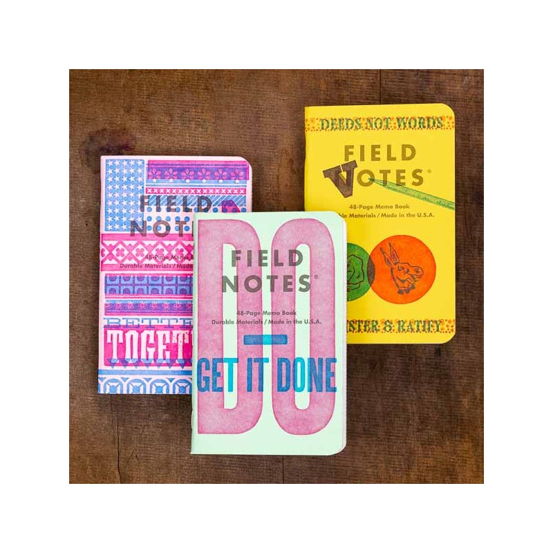 Notebook FIELD NOTES Letterpress PACK A - Made in USA