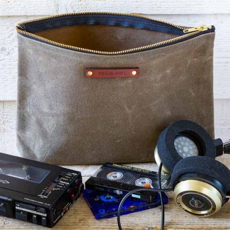 SCRIBBLER pouch brown by PEG and AWL made in USA