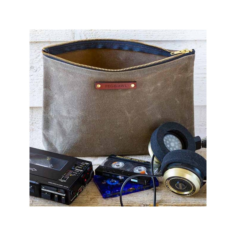 SCRIBBLER pouch brown by PEG and AWL made in USA