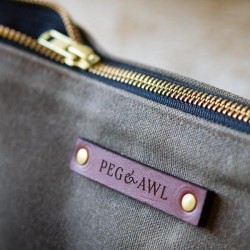 SCRIBBLER pouch brown by PEG and AWL made in USA