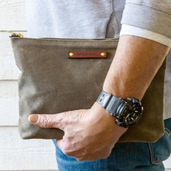 SCRIBBLER pouch brown by PEG and AWL made in USA
