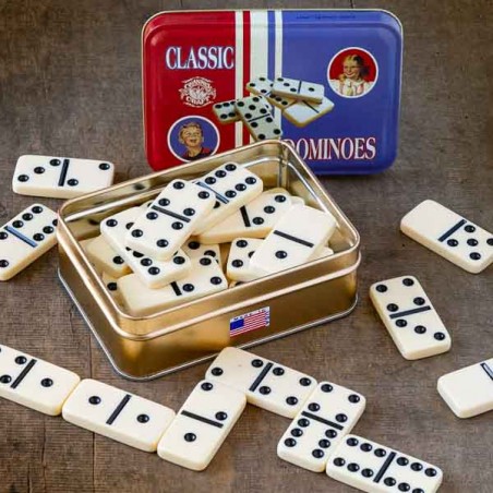 Dominoes in a Classic Toy Tin made in USA