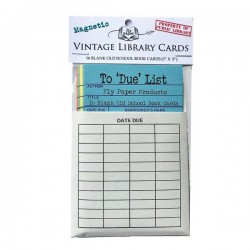 Magnetic Memo Vintage Library Book Cards - Made in USA