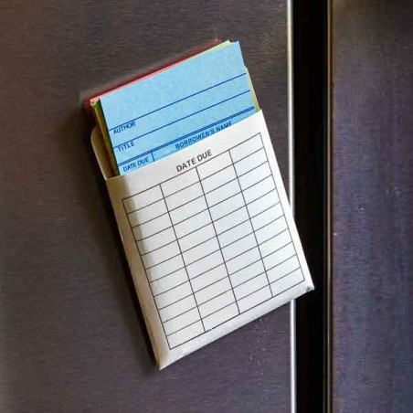 Magnetic Memo Vintage Library Book Cards - Made in USA