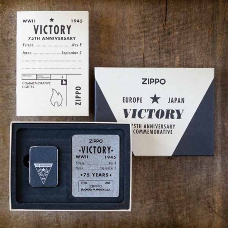 Coffret briquet Zippo 75e anniversaire Victory Made in USA