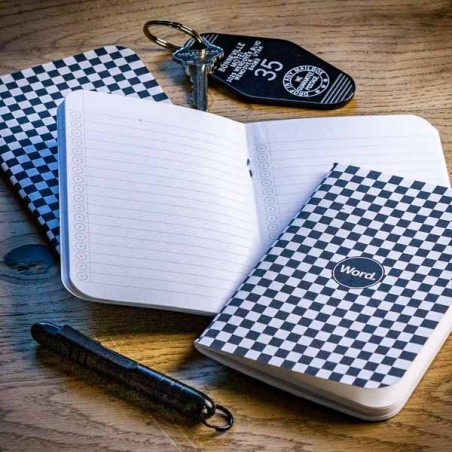 Pack de 3 carnets damier WORD made in USA