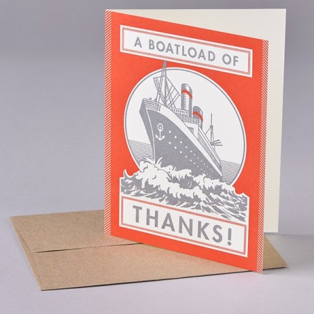 BOATLOAD OF THANKS card