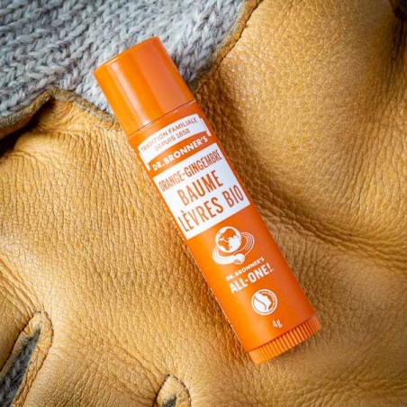 Baume lèvres bio Orange Gingembre  - Dr. Bronner's - Made in USA