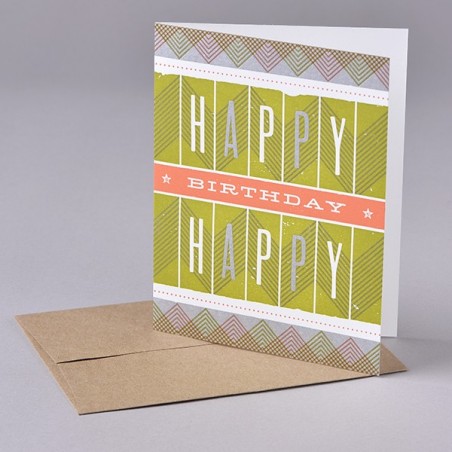  HAPPY B-DAY ZIG ZAG card 