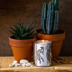 Pot Photophore Kokopelli - handmade in USA