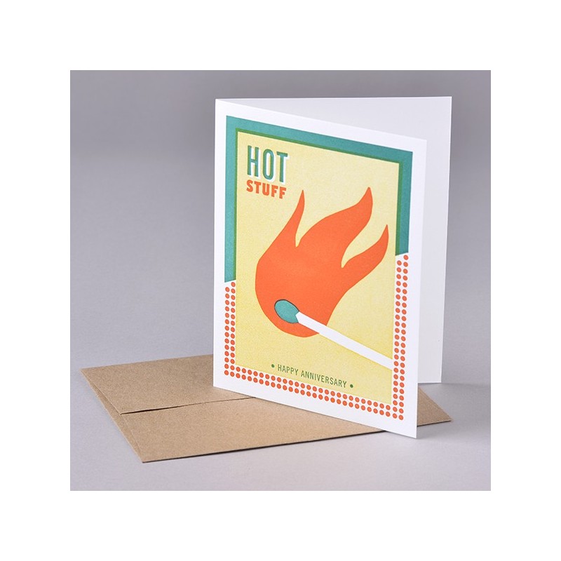 Hot Stuff Anniversary card made in USA