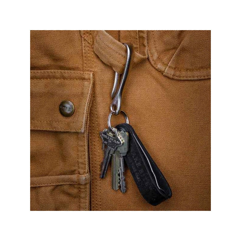 NICKEL KEY LOOP POCKET CLIP - Made in USA