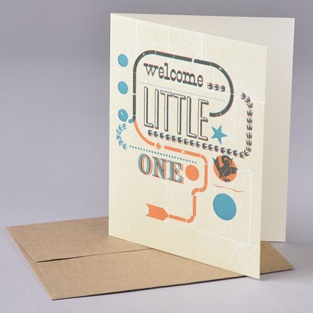  LITTLE ONE BIRTH CARD made in USA