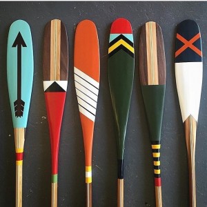 Hand painted canoe paddles
